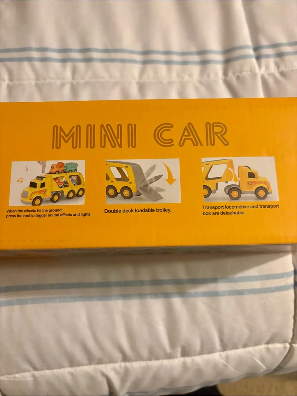 Kids Toy Car Carrier Truck - Teal and Yellow BNIB!